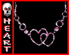 Necklace Pink Hearts