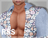 RSS  FLORAL JEANS SHIRT