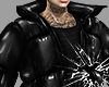 Leather puffer ª