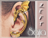 S! Gold Earrings Dragon