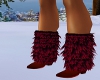 Red Fur Christmas Boots