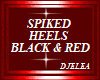 SPIKED HEELS RED & BLACK