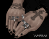 Inked +Blk Nails +Rings
