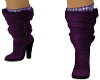 Chic Purple Leather Boot
