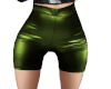Green Leather Shorts
