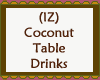 Coconut Table Drinks