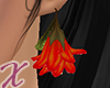 X* Flower Earrings Red