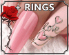 * Pink Nails 2 + Rings