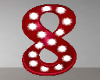 Red Number 8/Eight Sign