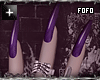 my purple nails + rings
