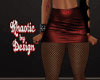 Red leather skirt