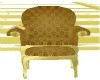 gold  reading chair