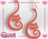 Cats Salmon Earrings