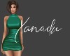 X Leather Dress Emerald