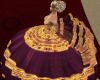Purple Gold Ball Gown