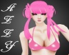 ~A~ Pink PVC Bikini Top