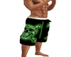 Green Skull shorts M