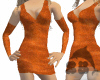 Orange V. Mini dress