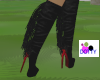 sexy black fringe boots