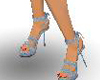 Silver spike heels