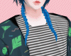 Twin Braids  - Blue