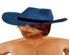 Blue western hat/hair
