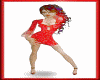 hot red mini dress