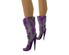 Purple Butterfly Boots