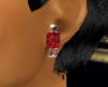(H)Red ruby earrings