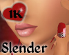!!1K NAILS RED SILVER