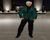 Mens Green/Black Suit