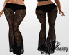 Blk Lace Rose Flare