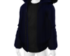 NAVY FUR JACKET