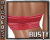 Red Leather Bandeau Bust