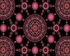 pink&blk kalydascope rug