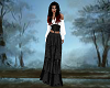 Long Black Witch Skirt