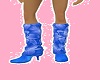 blue flower leggin boots