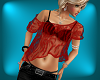 *S* Red Laced Top