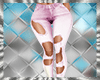 ♣PINK RIPPED JEANS♣