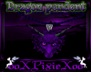 purple dragon pendent