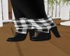 GR~ White Plaid Boots