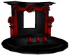 Black Red Wedding Stage