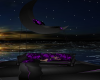 black purple moon bed