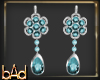 Teal Daisy Drop Earring