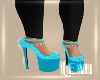 xLx Blue Check Heels