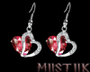 Silver Earring (Red)