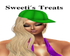 Blonde&green cap