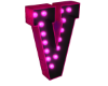 V HOLO PINK LETTER SIGN