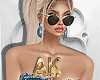 Jeans Dress Blue/Gold