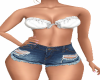 JEAN SHORT N WHITE TOP